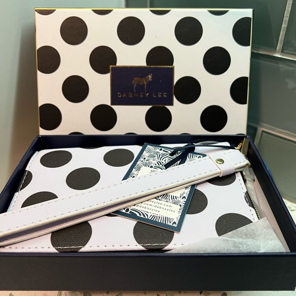 NWT Dabney Lee Polka Dot Wristlet Wallet
